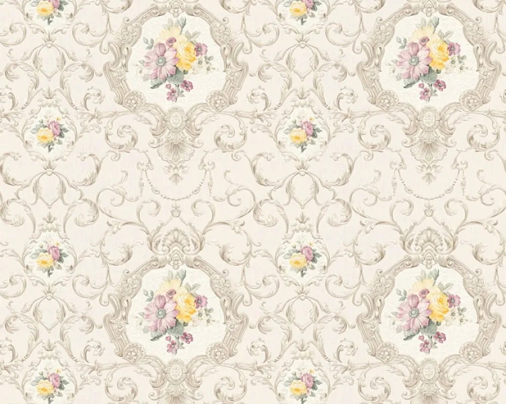 AS Creation Chateau 34391-2 tapéta 10,05 m x 0,53 m krém - világosbarna mintás AS Creation Chateau 34391-2 tapéta 10,05 m x 0,53 m krém - világosbarna mintás