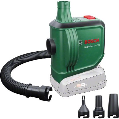 Bosch EasyInflate 18V-500 akkus légpumpa tömlővel és fúvókákkal, matracokhoz, medencékhez. Bosch EasyInflate 18V-500 akkus légpumpa tömlővel és fúvókákkal, matracokhoz, medencékhez.