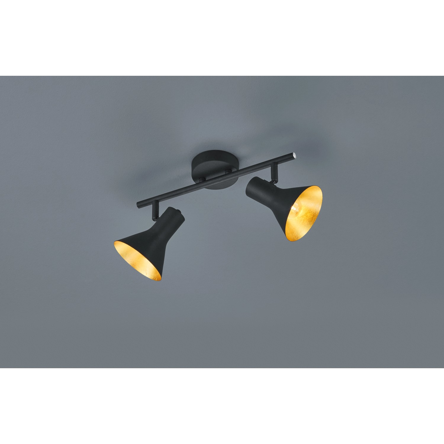 Trio Nina mennyezeti spotlámpa 2 ágú 21 cm x 33 cm fekete - arany Trio Nina mennyezeti spotlámpa 2 ágú 21 cm x 33 cm fekete - arany