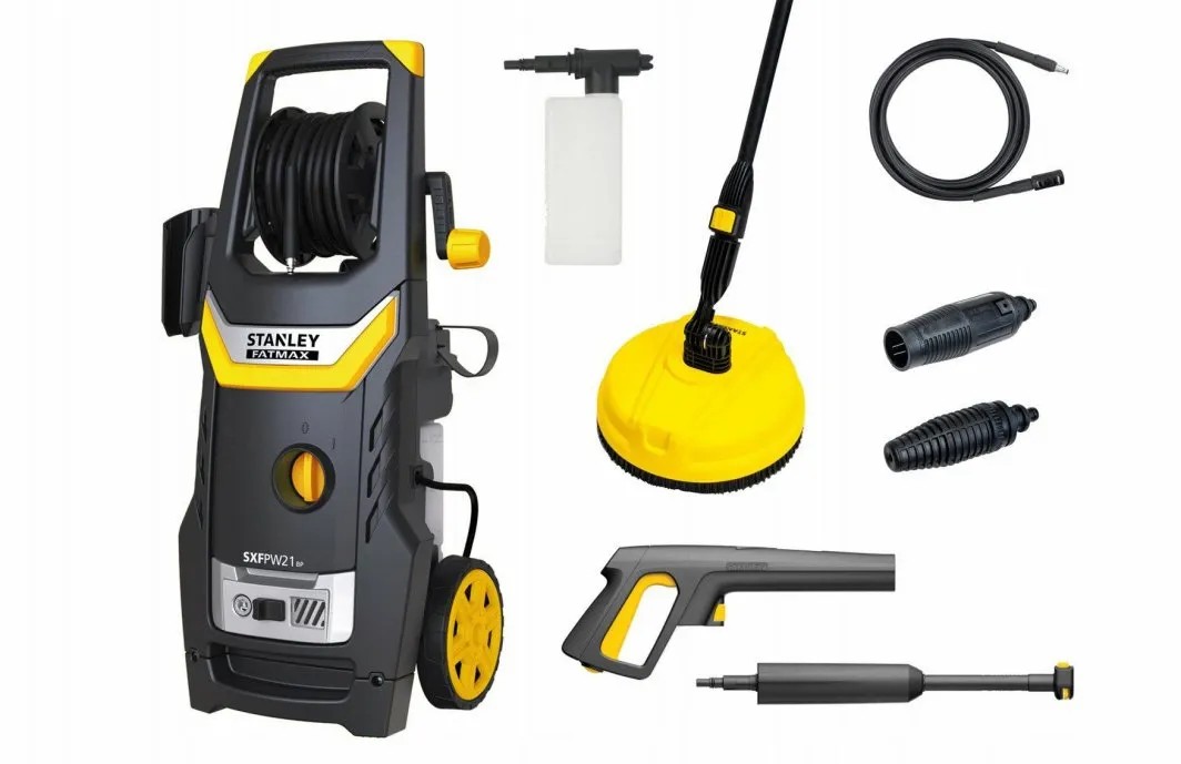 Stanley FatMax magasnyomású mosó 2100W teraszmosó kefével Stanley FatMax magasnyomású mosó 2100W teraszmosó kefével