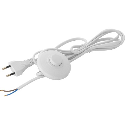 OBI tápvezeték lábkapcsolóval fehér 2 m OBI tápvezeték lábkapcsolóval fehér 2 m