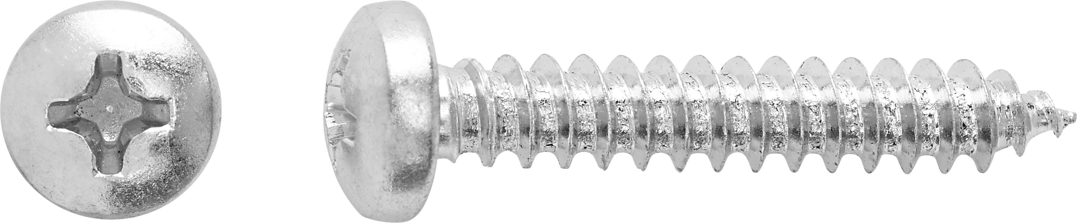 Panhead univerzális csavar PH-behajtással 3,5 mm x 16 mm Panhead univerzális csavar PH-behajtással 3,5 mm x 16 mm