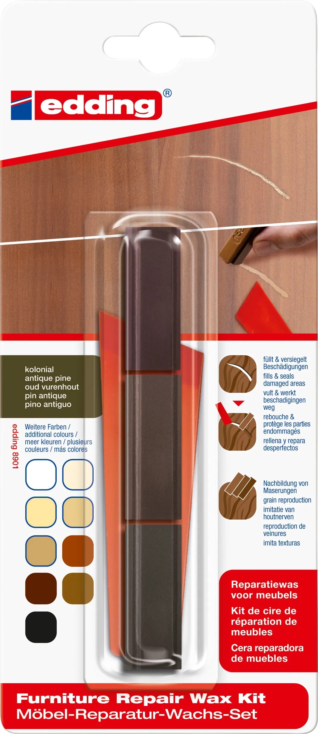 Edding 8901 bútorjavító wax készlet fekete Edding 8901 bútorjavító wax készlet fekete