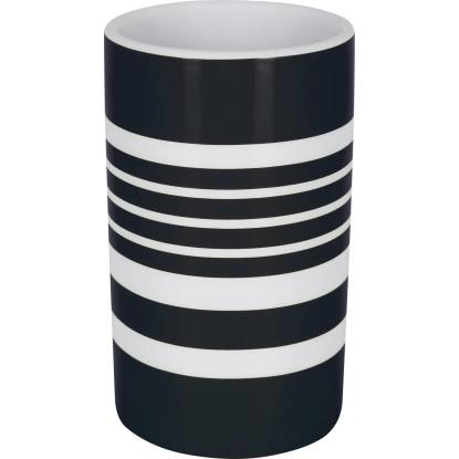 Spirella Tube-Stripes fogmosópohár fekete Spirella Tube-Stripes fogmosópohár fekete