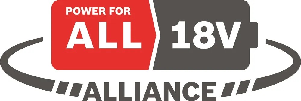 Bosch 18V akkumulátor rendszer logó: Power for All Alliance Bosch 18V akkumulátor rendszer logó: Power for All Alliance