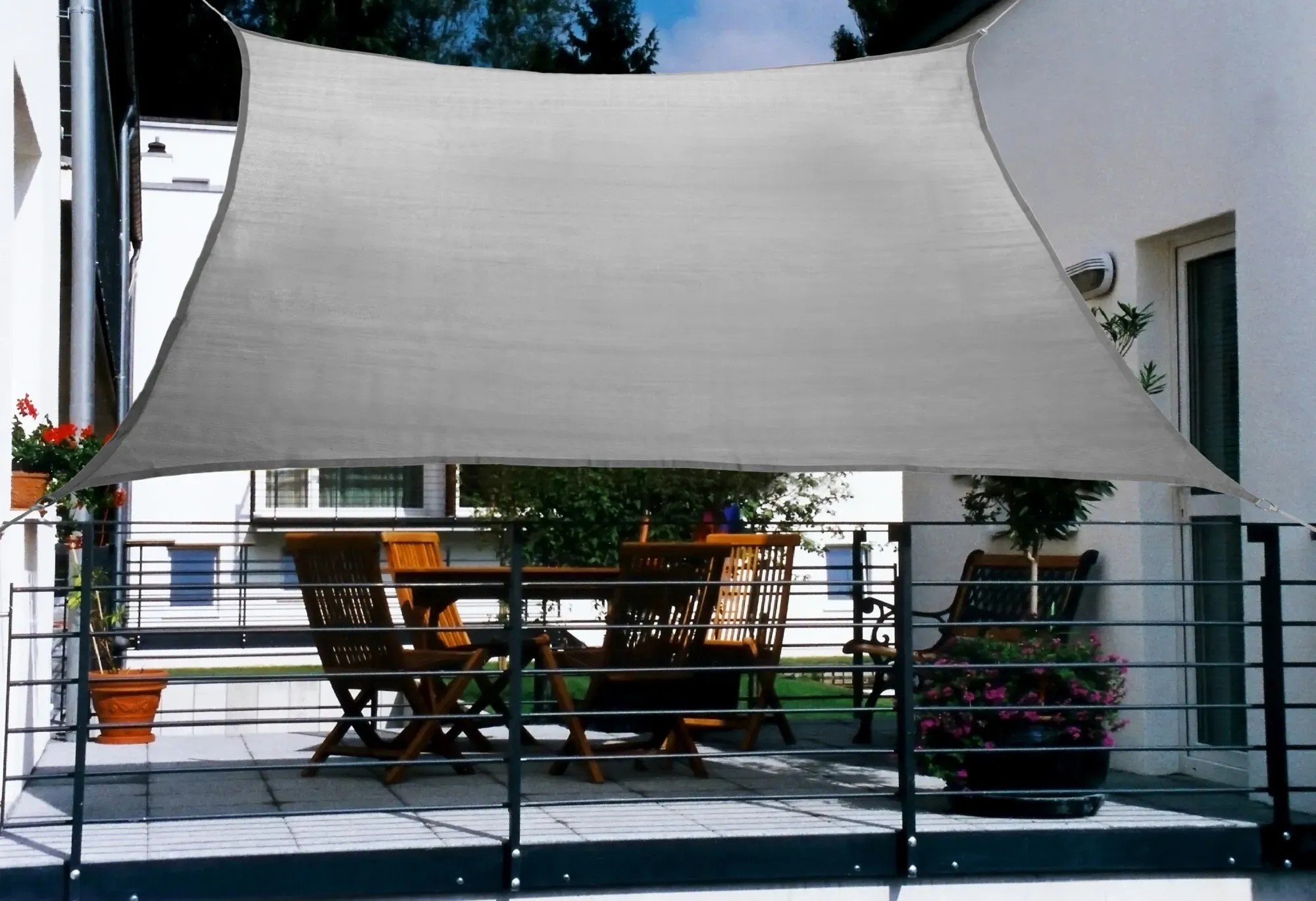Floracord HDPE balkon-napvitorla antracit 270 cm x 140 cm Floracord HDPE balkon-napvitorla antracit 270 cm x 140 cm