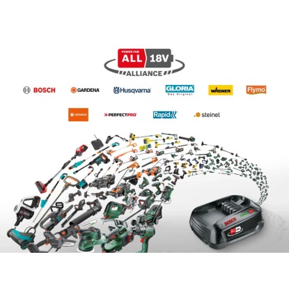 Bosch 18V Starter szett: 4,0 Ah akkumulátor és töltő a Power For All Alliance elektromos szerszámokhoz. Bosch 18V Starter szett: 4,0 Ah akkumulátor és töltő a Power For All Alliance elektromos szerszámokhoz.