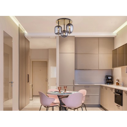 Globo Blacky I mennyezeti lámpa 3 izzós sárgaréz színű füstszínű 460 mm x 360 mm Globo Blacky I mennyezeti lámpa 3 izzós sárgaréz színű füstszínű 460 mm x 360 mm