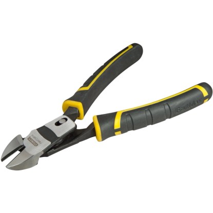 Stanley Fatmax Duo-Force oldalcsípő fogó fekete-sárga fogantyúkkal a nagy erőátvitelhez. Stanley Fatmax Duo-Force oldalcsípő fogó fekete-sárga fogantyúkkal a nagy erőátvitelhez.