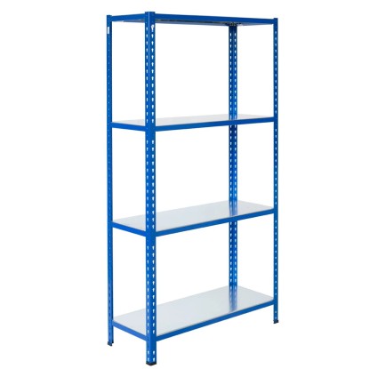AR Shelving összedugható polc kék és horganyzott 250 x 80 x 40 cm 4 polc 180 kg AR Shelving összedugható polc kék és horganyzott 250 x 80 x 40 cm 4 polc 180 kg