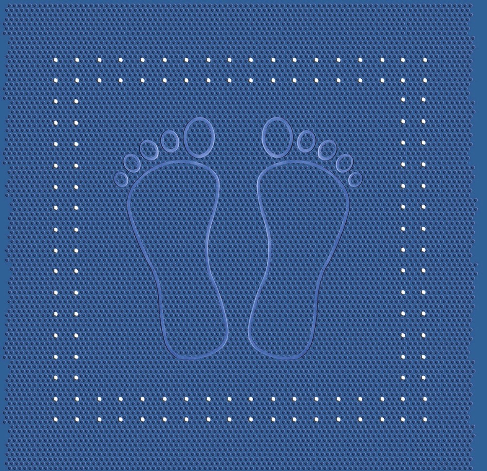 Kleine Wolke Foot csúszásgátló zuhanyszőnyeg 55 cm x 55 cm kék Kleine Wolke Foot csúszásgátló zuhanyszőnyeg 55 cm x 55 cm kék