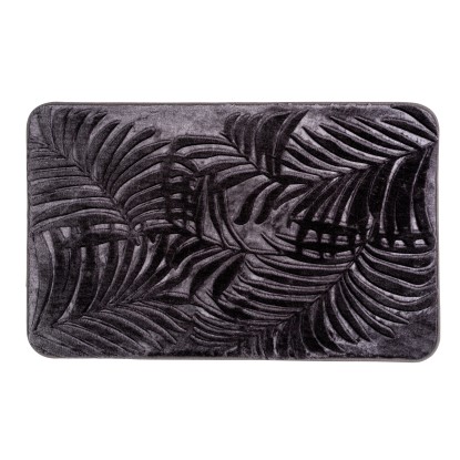 Wenko Memory Foam Leaves fürdőszobai szőnyeg 50 cm x 80 cm szürke Wenko Memory Foam Leaves fürdőszobai szőnyeg 50 cm x 80 cm szürke