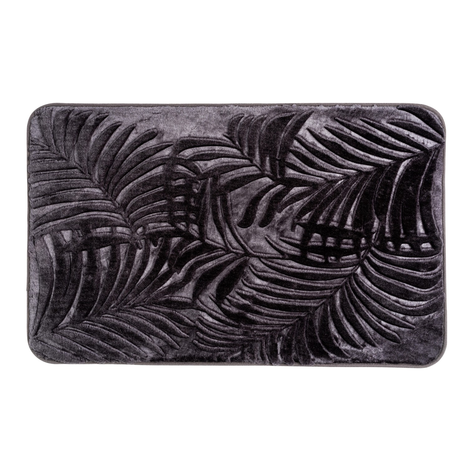 Wenko Memory Foam Leaves fürdőszobai szőnyeg 50 cm x 80 cm szürke Wenko Memory Foam Leaves fürdőszobai szőnyeg 50 cm x 80 cm szürke
