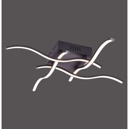 Paul Neuhaus Wave LED-es mennyezeti lámpa fekete IP20 Paul Neuhaus Wave LED-es mennyezeti lámpa fekete IP20