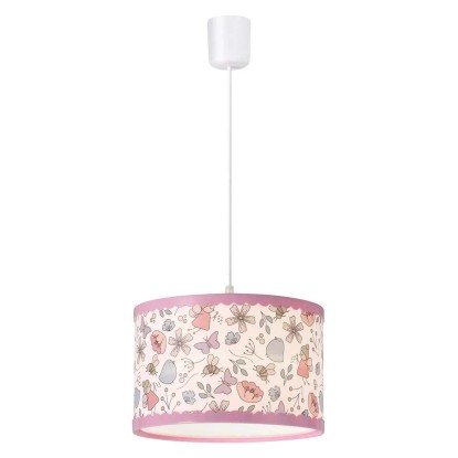 Rábalux Hanka mennyezeti lámpa 88 cm fehér virágos madaras motívumokkal Rábalux Hanka mennyezeti lámpa 88 cm fehér virágos madaras motívumokkal