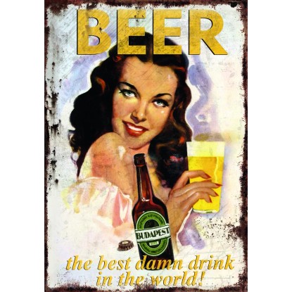 Retro-Gift hűtőmágnes Best Damn Drink in the World 9 cm x 6,5 cm Retro-Gift hűtőmágnes Best Damn Drink in the World 9 cm x 6,5 cm