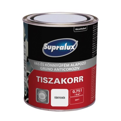 Supralux alapozó Tiszakorr vas és könnyűfém 0,75 l törtfehér Supralux alapozó Tiszakorr vas és könnyűfém 0,75 l törtfehér