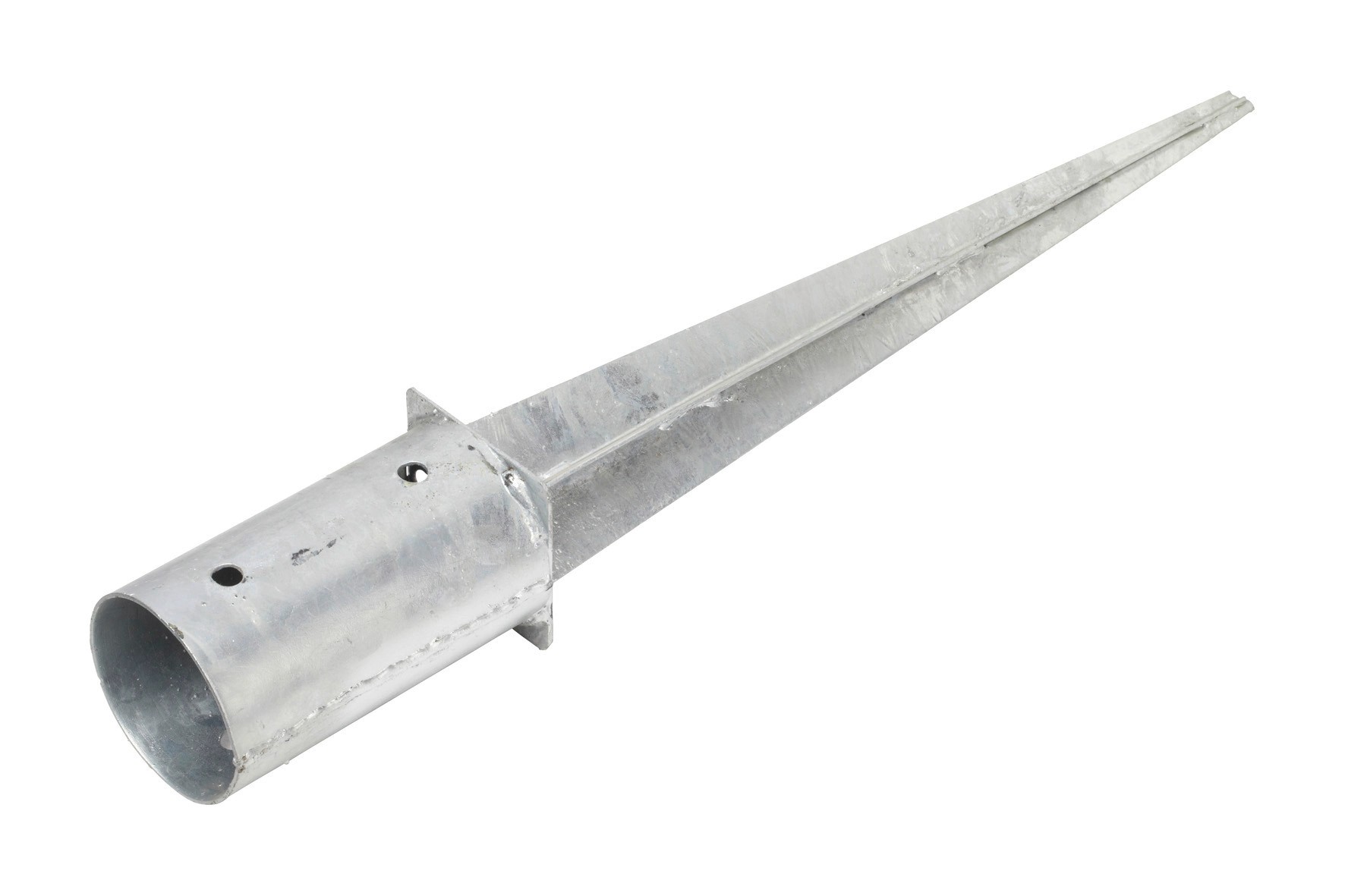 Talajba üthető gömbfa oszloptartó tűzihorganyzott 81 mm x 150 mm x 600 mm Talajba üthető gömbfa oszloptartó tűzihorganyzott 81 mm x 150 mm x 600 mm