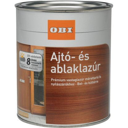 OBI ajtó- és ablak vastaglazúr vízzel higítható mahagóni 2,5 l OBI ajtó- és ablak vastaglazúr vízzel higítható mahagóni 2,5 l