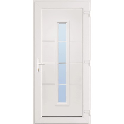 Bejárati ajtó Tenerife fehér PVC jobbos 98 cm x 208 cm Bejárati ajtó Tenerife fehér PVC jobbos 98 cm x 208 cm