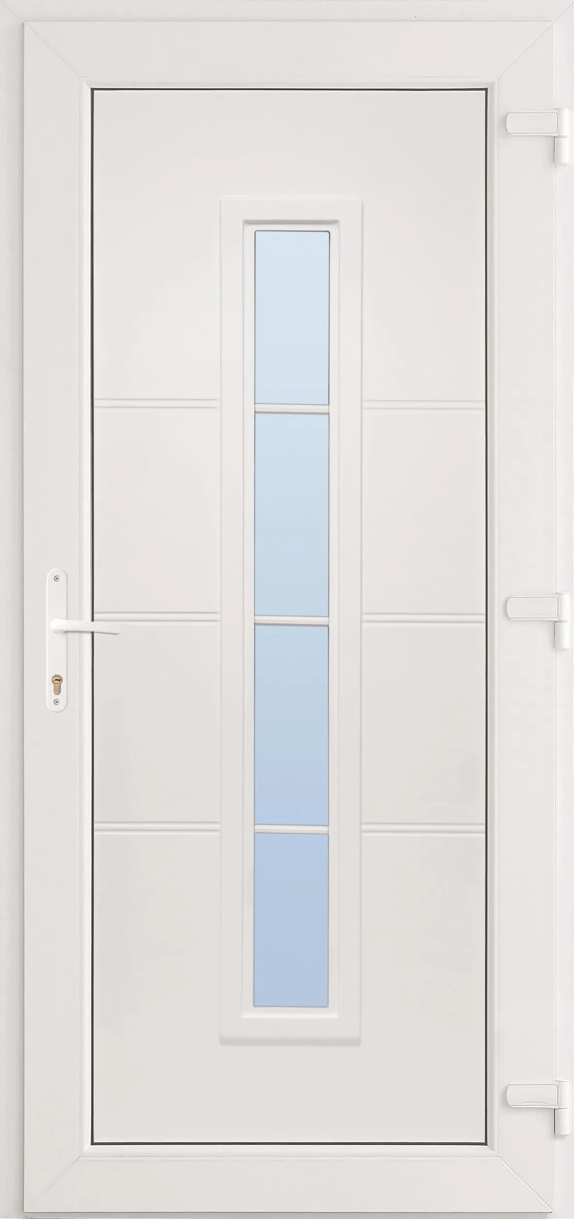 Bejárati ajtó Tenerife fehér PVC jobbos 98 cm x 208 cm Bejárati ajtó Tenerife fehér PVC jobbos 98 cm x 208 cm