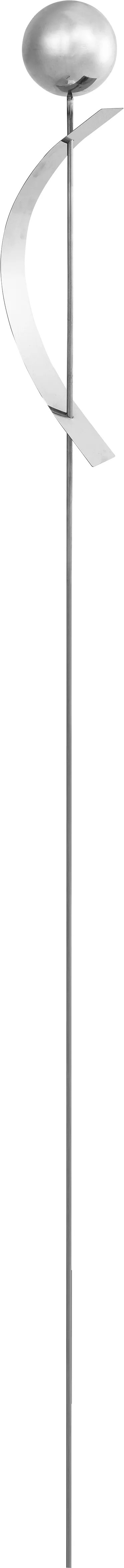 Leszúrható kerti dekoráció gömbbel ezüstszínű 125 cm Leszúrható kerti dekoráció gömbbel ezüstszínű 125 cm