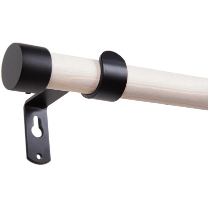 Függönyrúdkészlet fa 200 cm - 25 mm fehér Függönyrúdkészlet fa 200 cm - 25 mm fehér