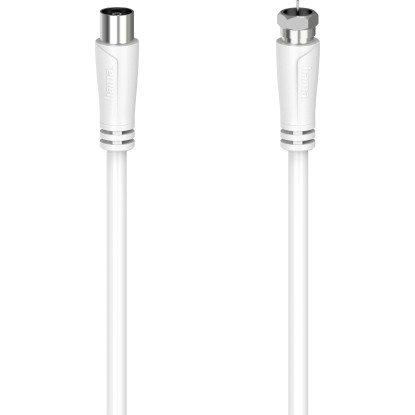 Fehér Hama antenna kábel, SAT csatlakozókábel F csatlakozóval és koax csatlakozóval, 1,5 m, 90 dB. Fehér Hama antenna kábel, SAT csatlakozókábel F csatlakozóval és koax csatlakozóval, 1,5 m, 90 dB.
