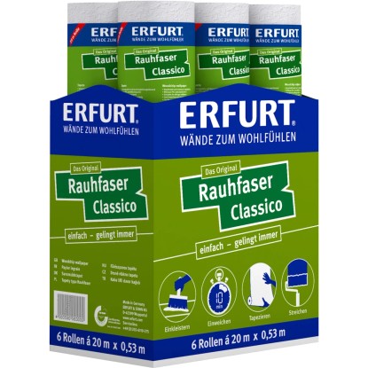 Erfurt Rauhfaser Classico tapéta, 6 tekercs, 20 m. Festhető, klasszikus struktúra falakra és mennyezetekre. Erfurt Rauhfaser Classico tapéta, 6 tekercs, 20 m. Festhető, klasszikus struktúra falakra és mennyezetekre.