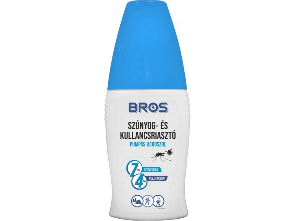 BROS plus szúnyog és kullancsriasztó pumpás aeroszol 100 ml BROS plus szúnyog és kullancsriasztó pumpás aeroszol 100 ml