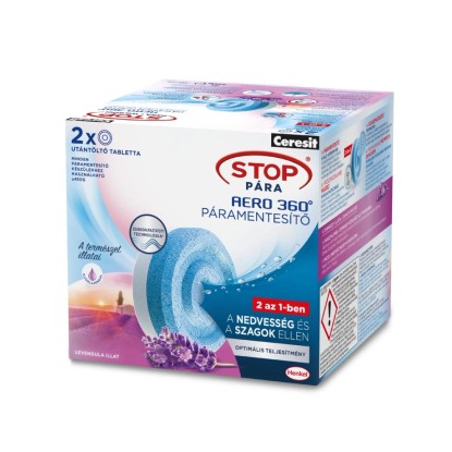 Ceresit Stop Pára utántöltő tabletta Levendula illattal 2 x 450 g tabletta Ceresit Stop Pára utántöltő tabletta Levendula illattal 2 x 450 g tabletta