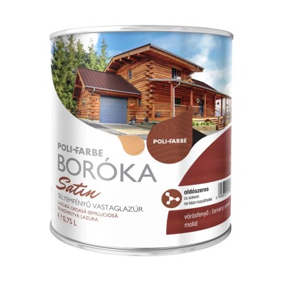 Boróka vastaglazúr Satin oldószeres sötét vörösfenyő 0,75 l Boróka vastaglazúr Satin oldószeres sötét vörösfenyő 0,75 l