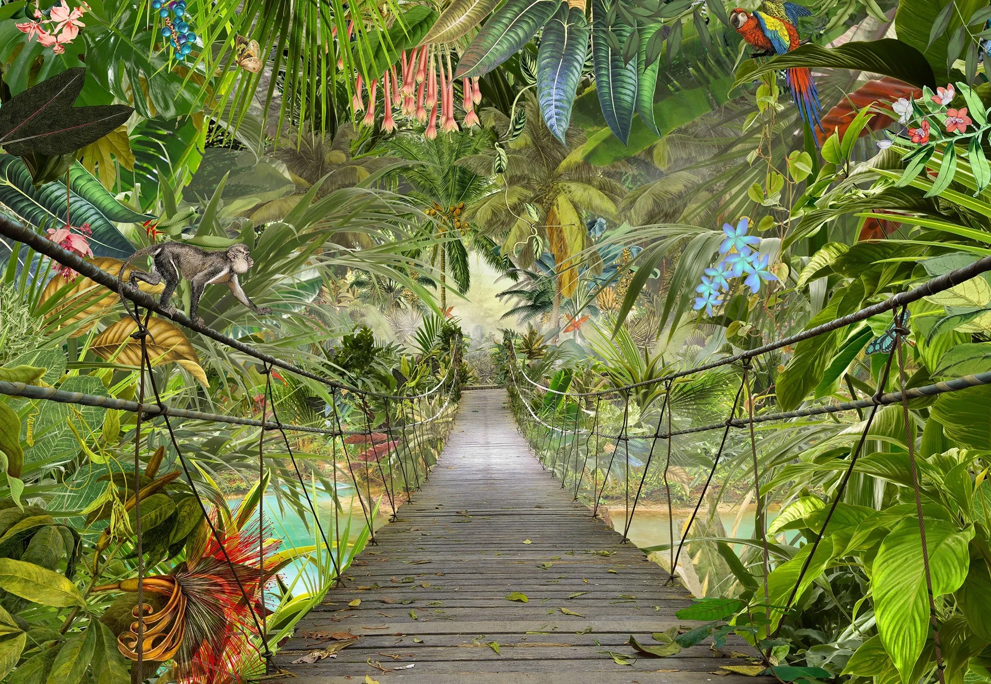 Komar fotótapéta Wild Bridge 368 cm x 254 cm Komar fotótapéta Wild Bridge 368 cm x 254 cm