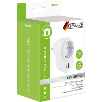 Schwaiger Tápegység USB/USB-C 3,4A Schwaiger Tápegység USB/USB-C 3,4A