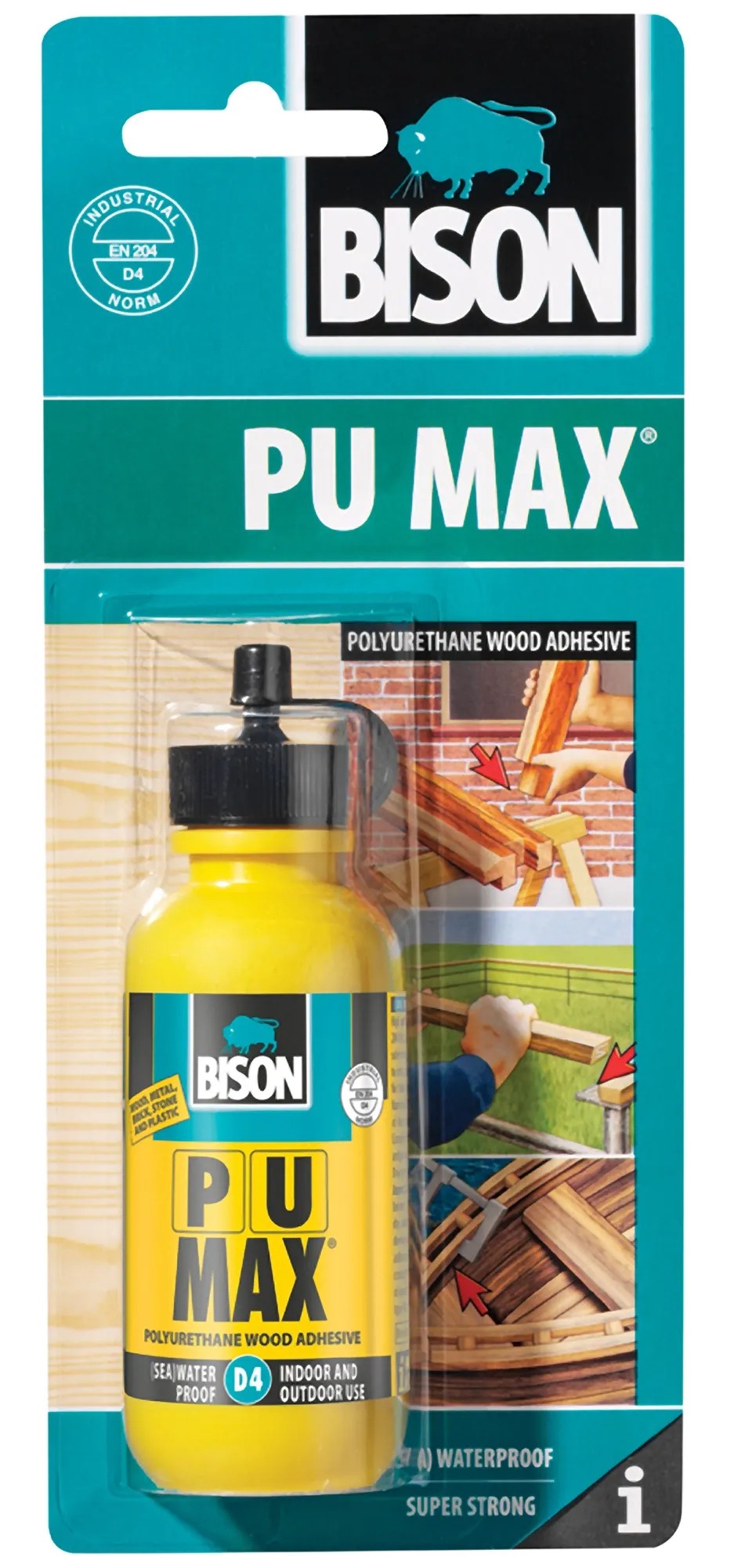 BISON poliuretán-ragasztó PU Max vízálló kül- és beltéri átlátszó 75 g D4 BL BISON poliuretán-ragasztó PU Max vízálló kül- és beltéri átlátszó 75 g D4 BL