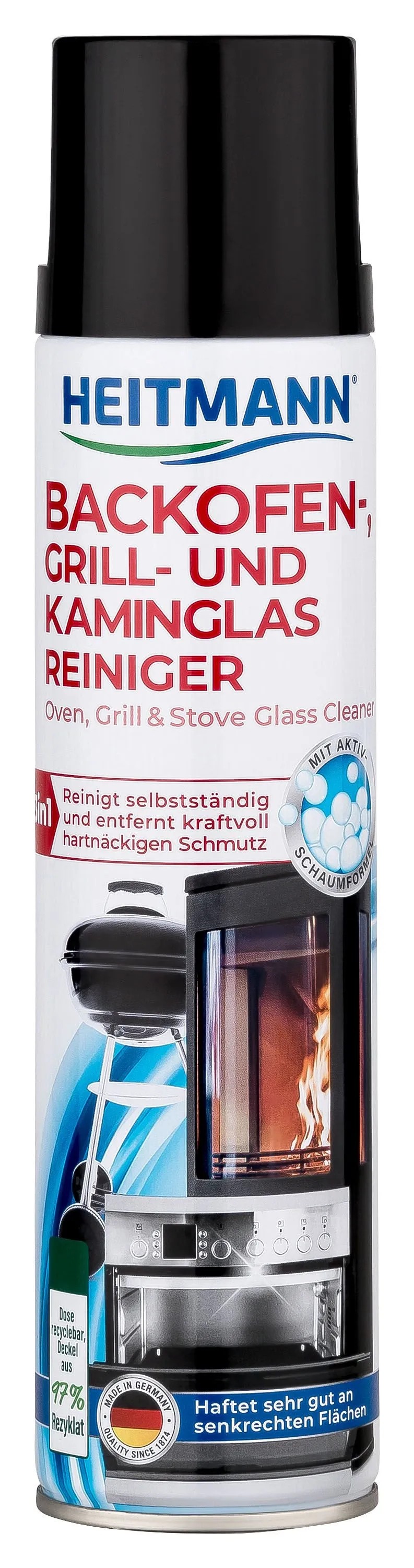 Heitmann sütő- grill és kandallóüveg tisztító hab 400 ml Heitmann sütő- grill és kandallóüveg tisztító hab 400 ml