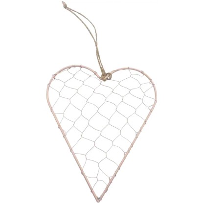 Boltze Mesh felakasztható dísz 20 cm x 17 cm halvány rózsaszín Boltze Mesh felakasztható dísz 20 cm x 17 cm halvány rózsaszín