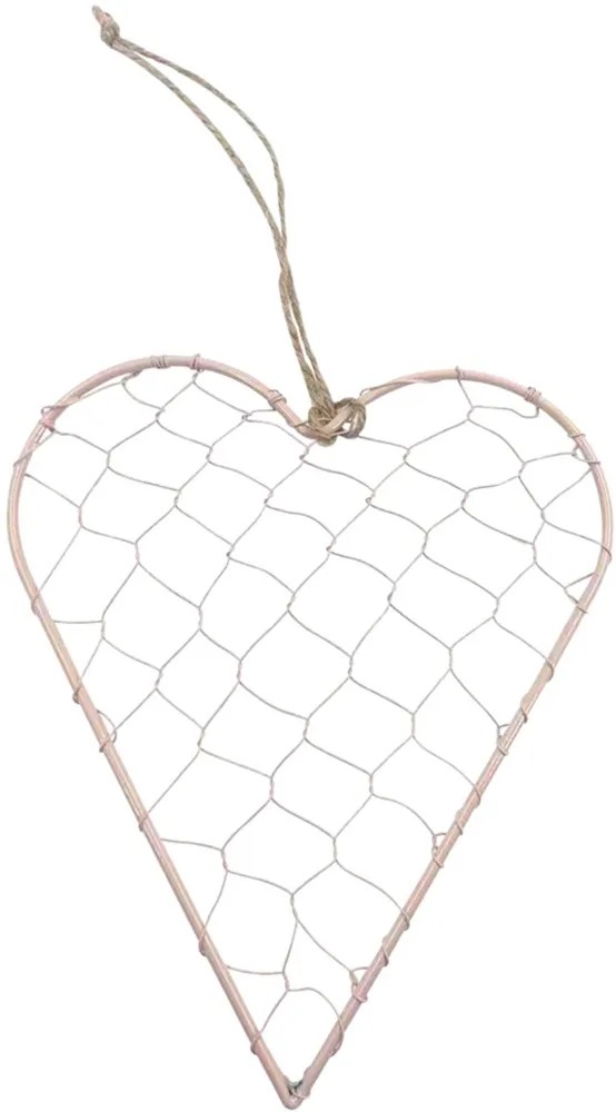 Boltze Mesh felakasztható dísz 20 cm x 17 cm halvány rózsaszín Boltze Mesh felakasztható dísz 20 cm x 17 cm halvány rózsaszín