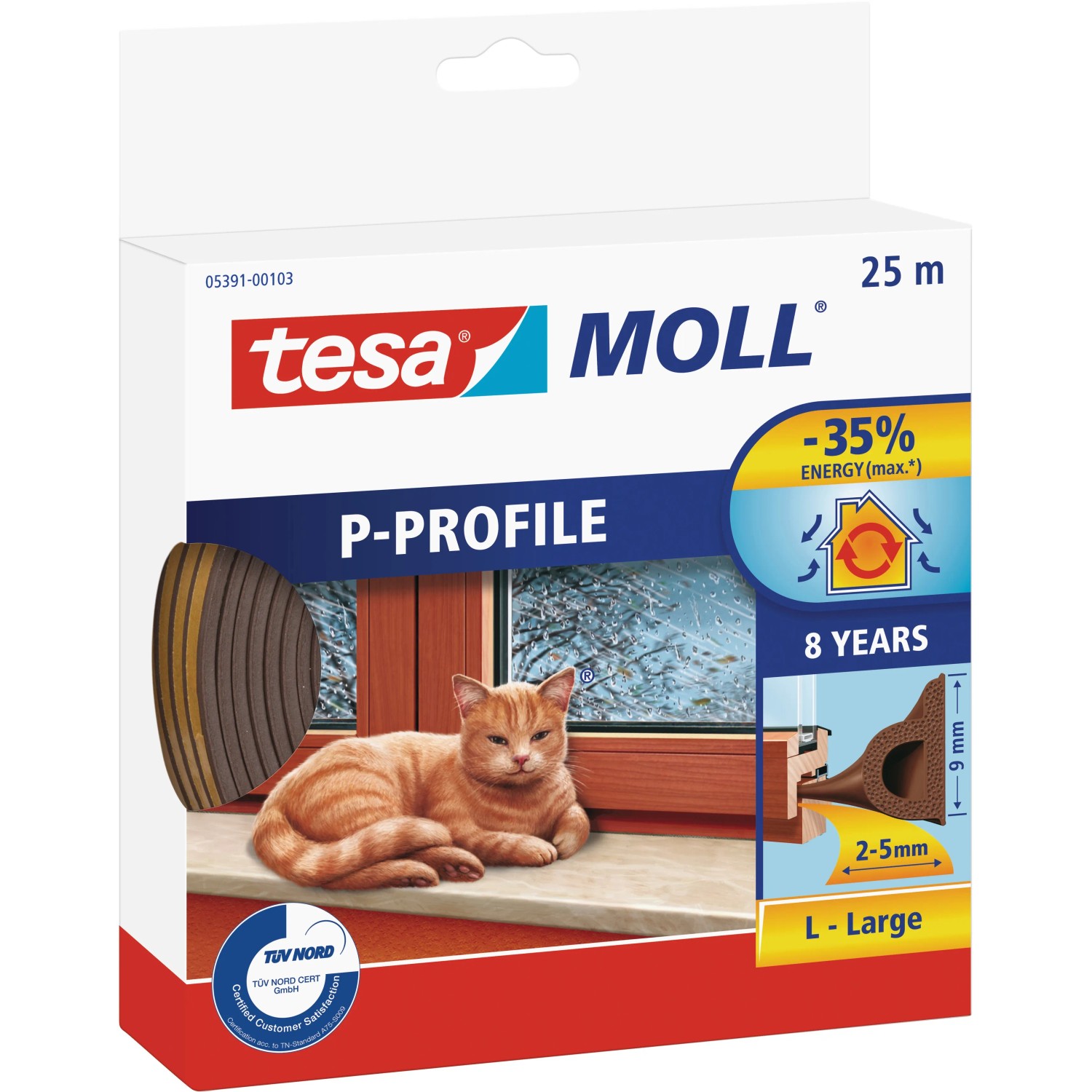 Tesamoll® Gumi tömítés P-profil, barna, 25 m, ajtó- és ablaktömítésekhez. Fűtési költség megtakarítás. Tesamoll® Gumi tömítés P-profil, barna, 25 m, ajtó- és ablaktömítésekhez. Fűtési költség megtakarítás.