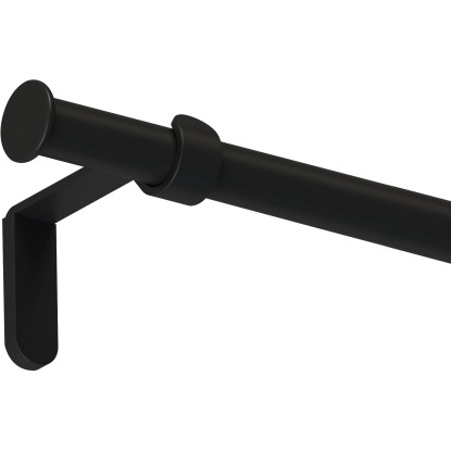 Függönyrúdkészlet fém 240 cm - 19 mm kerek fekete Függönyrúdkészlet fém 240 cm - 19 mm kerek fekete