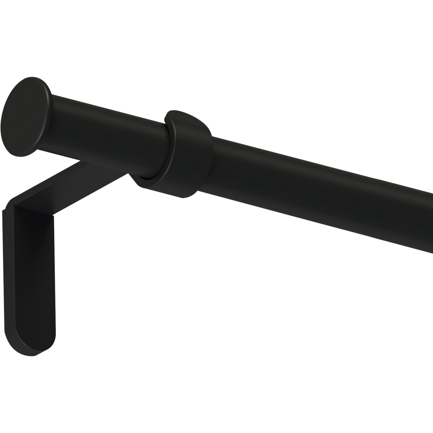 Függönyrúdkészlet fém 240 cm - 19 mm kerek fekete Függönyrúdkészlet fém 240 cm - 19 mm kerek fekete