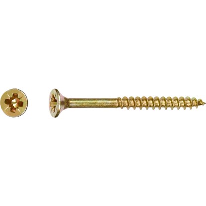 Süllyesztett fejű univerzális csavar PZ-behajtás 3,5 mm x 40 mm 25 darab Süllyesztett fejű univerzális csavar PZ-behajtás 3,5 mm x 40 mm 25 darab