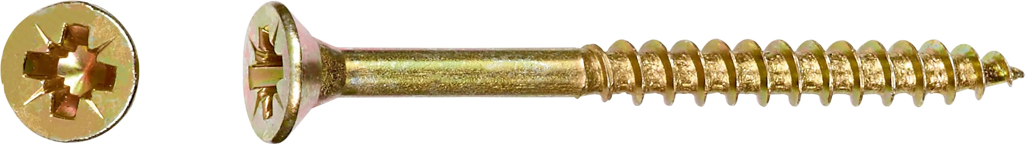 Süllyesztett fejű univerzális csavar PZ-behajtás 3,5 mm x 40 mm 25 darab Süllyesztett fejű univerzális csavar PZ-behajtás 3,5 mm x 40 mm 25 darab