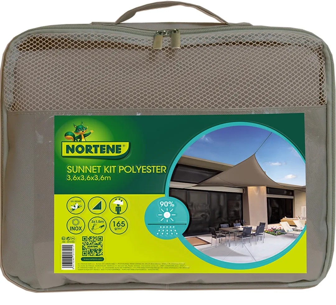 Sunnet Kit polyester napvitorla barna 3,6 m x 3,6 m x 3,6 m Sunnet Kit polyester napvitorla barna 3,6 m x 3,6 m x 3,6 m