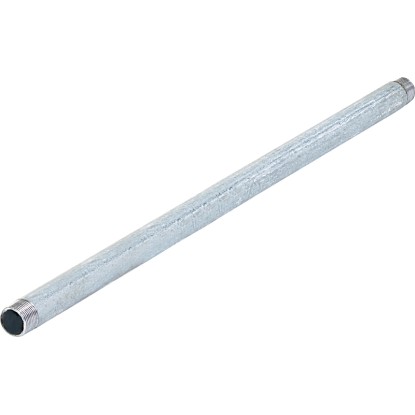 Horganyzott menetes cső, 26,4 mm (R 3/4) x 600 mm, beltéri és kültéri csőszerelésekhez. Horganyzott menetes cső, 26,4 mm (R 3/4) x 600 mm, beltéri és kültéri csőszerelésekhez.