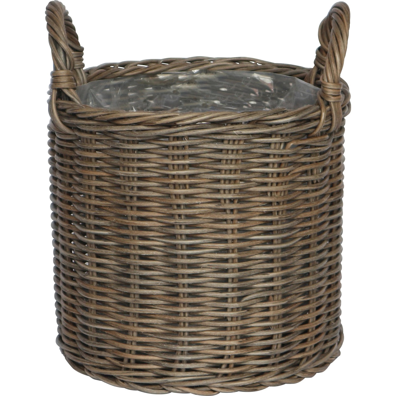 Polirattan fogantyús kosár 27,5 cm x 31,5 cm szürke Polirattan fogantyús kosár 27,5 cm x 31,5 cm szürke