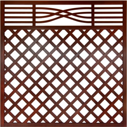Malaga rácsos kerítéselem 180 cm x 180 cm barna Malaga rácsos kerítéselem 180 cm x 180 cm barna