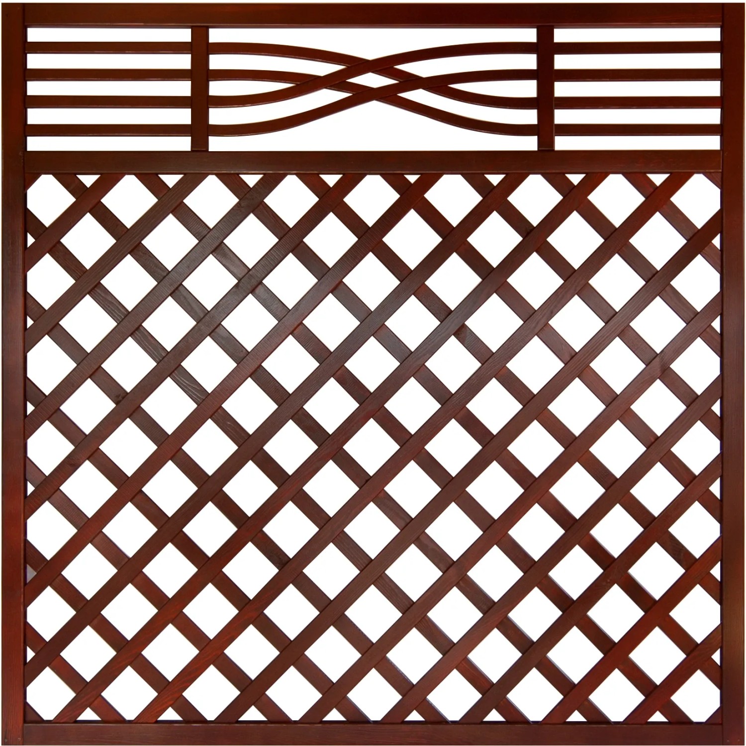 Malaga rácsos kerítéselem 180 cm x 180 cm barna Malaga rácsos kerítéselem 180 cm x 180 cm barna