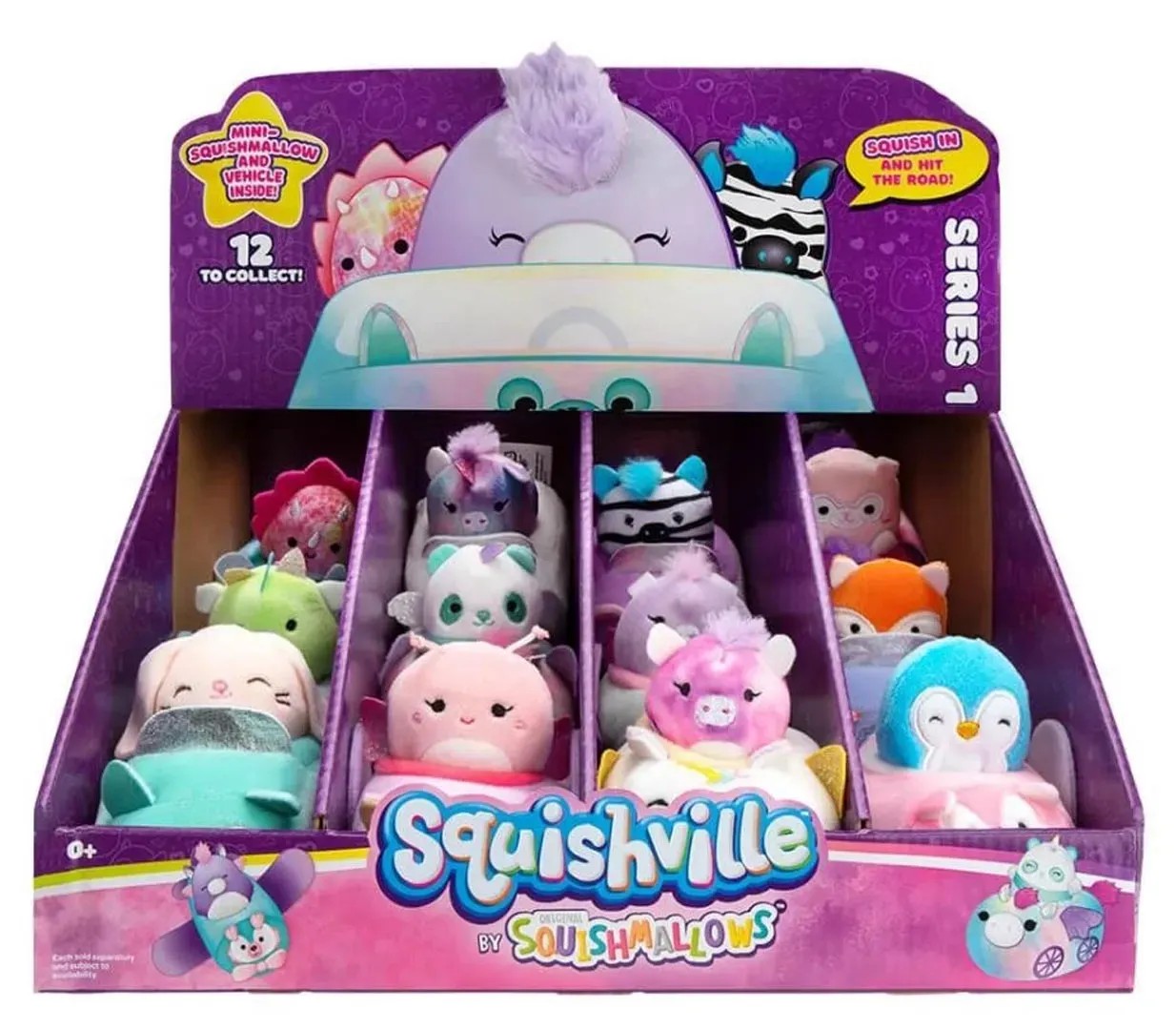 Squishville mini plüss járműben 5 cm Squishville mini plüss járműben 5 cm