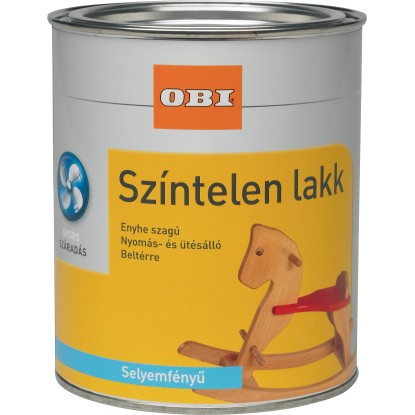 OBI színtelen lakk vízzel higítható átlátszó selyemfényű 375 ml OBI színtelen lakk vízzel higítható átlátszó selyemfényű 375 ml